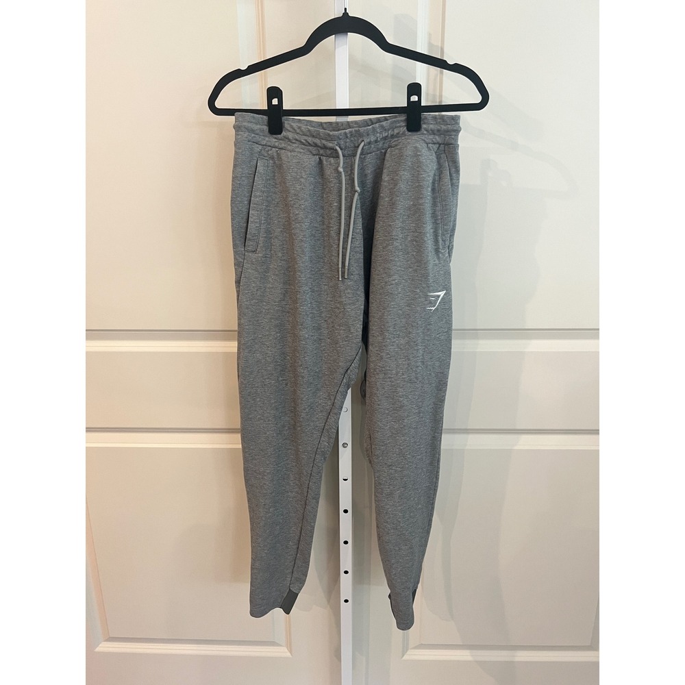 Gymshark Womens Heather Gray Tapered Joggers Drawstring Sweatpants Size M